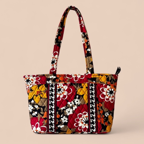 Vera Bradley Autumn Floral Print Quilted Medium Purse Mandy Tote Bag - Picture 1 of 10